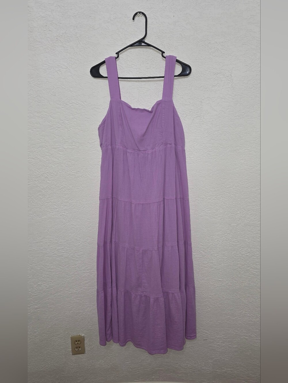 Sleeveless Lavender Tiered Maxi Dress Women's SO 1x